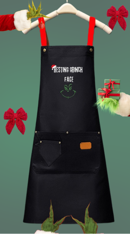 Resting Grinch Face - Liquid proof apron