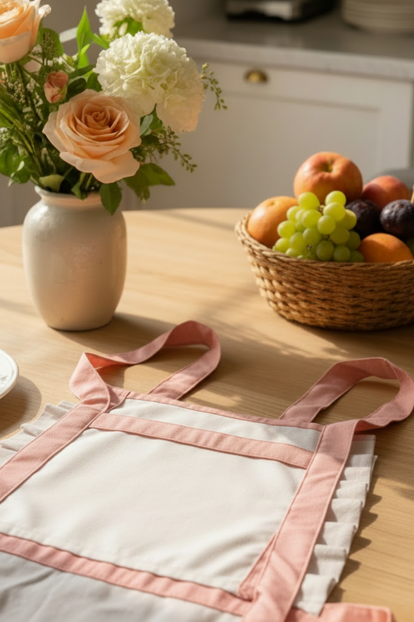 The Hostess Apron - Blush bloom