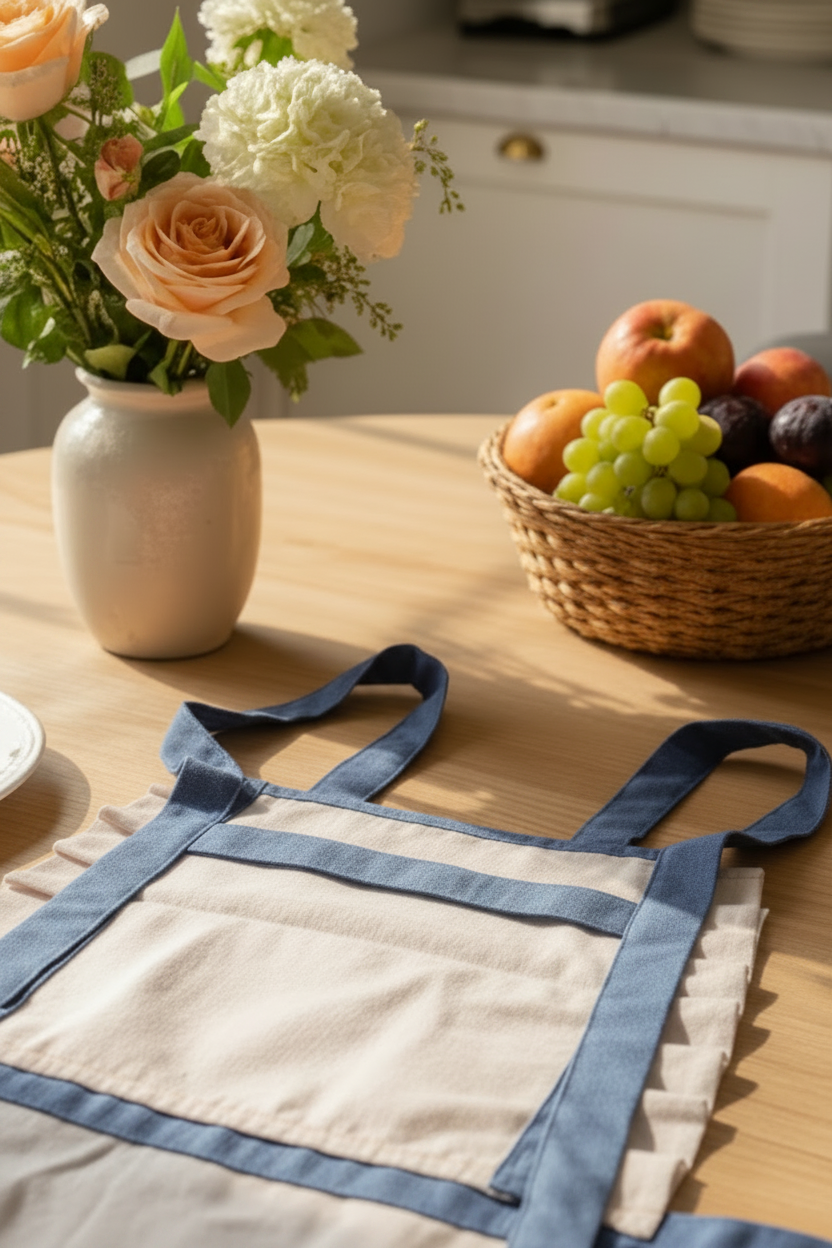The Hostess Apron - French Blue