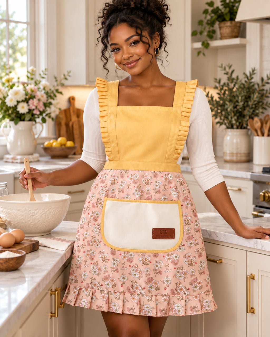 The Hostess Apron - Golden Marigold